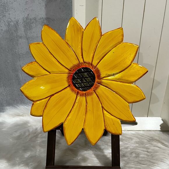 NEW Sunflower Rustic Farmhouse Handcrafted Folding Plant Stand 19” - Picture 6 of 16